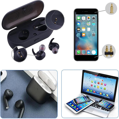 1Pair 2P/3P/4P/5P/6P/7P/8P/9P/10P/12Pin Magnetic Pogo Pin Connector,DC Power Male+Female Socket Charge Spring Loaded Magnet Pogo Pin Connector Sin...