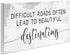 Stupell Industries Distressed Difficult Roads to Beautiful Destinations Motivational Quote...