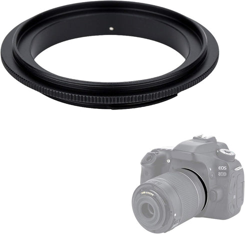 58mm Macro Lens Reverse Ring Adapter for Canon EOS Rebel T6 T7 T5 SL3 SL2 T8i T7i T6i T6s T5i 2000D 4000D 90D 80D 70D with EF-S 18-55mm Kit Lens &...