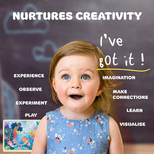 100 Piece Puzzles for Kids Ages 4-8, Wooden Puzzles for Kids Ages 3-5 with Unique Puzzle Pieces, Jigsaw Toddler Puzzles Ages 3-5 with Storage Tray...