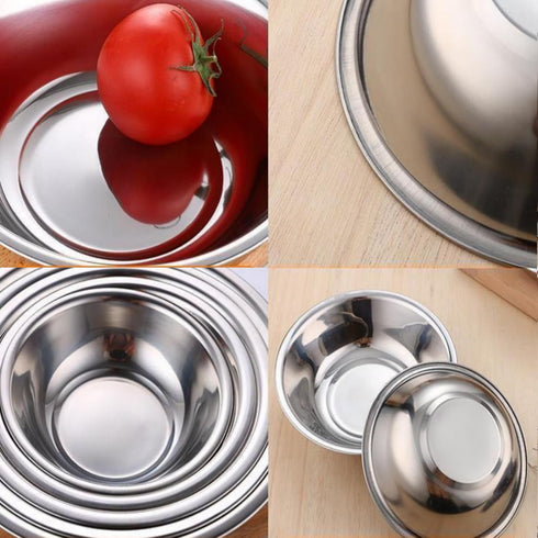 Stainless Steel Mixing Bowl, Flat Bottom Wide Flat for Larger Capacity, Home, Refrigerator, and Kitchen Food Storage Organizers Ecofriendly, Reusa...