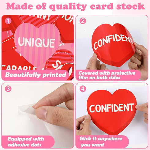 You are Loved Valentine's Day Bulletin Board Valentine's Day Cutouts with Motivational Positive Sayings Bulletin Cardboar for Classroom School Nur...