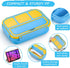 Bento Lunch Boxes with 4 Compartments, Sauce Container, Utensils, Food Picks and Muffin Cups for School or Adults, Blue...