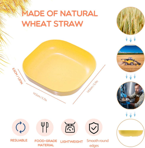 Cat Food Bowl Set 6 inch Wide Shallow Cat Bowls for Relief Whisker Fatigue,Small Flat Cat Dish, Shallow Pet Feeding Dish or Plate for Cats and Sma...