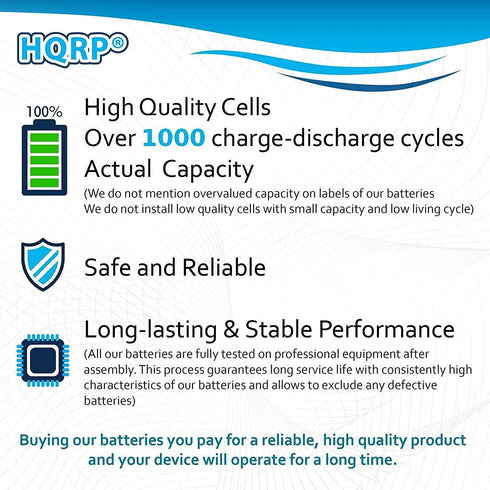 HQRP USB 9V Lithium-Ion Rechargeable Battery, High Capacity 500mAh 9-Volt, 1.5 H Fast Charge, 800 Cycle with Micro USB Cable, Radio Square 6LR61 7...