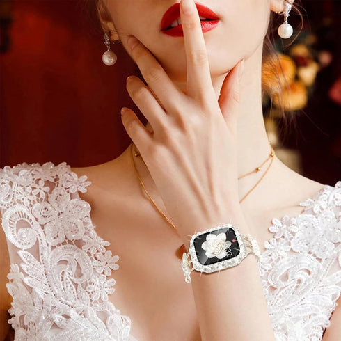 Wingle 2 in 1 Waterproof Case for Apple Watch 45mm Screen Protector Case Series 9 8 7, Bling Lace Edge Diamond Face Cover Full Glitter Rhinestone ...