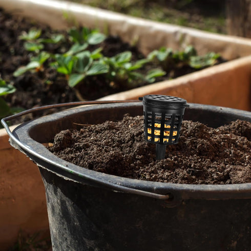 Holder Garden Pots 50pcs Garden Fertilizer Mesh Baskets Plastic Portable Aquarium Nursery Pots Nutrition Plant Food Net Pot for Succulent Orchid B...