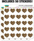 Leopard Print Animal Spots Heart Shaped Planner Calendar Scrapbook Craft Stickers...