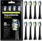 AquaSonic Proflex Replacement Brush Heads | for Whiter Teeth & Gum Care | Compatible with Many AquaSonic Toothbrush Handles (8 Pack Black)...