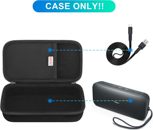 BOVKE Carrying Speaker Case for Tribit StormBox Flow Bluetooth Portable Speaker, Extra Mesh Pocket for Bluetooth Speakers Charger, Charging Cables...