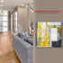 Grey Yellow Abstract Painting Combination Wall Plate 1 Toggle 1 Rocker Light Switch Cover 2 Gang Electrical Switch Plate Cover for Bedroom Kitchen...