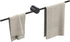 HITSLAM 24 Inch Matte Black Towel Bar, SUS304 Stainless Steel Single Base Towel Rack Wall Mounted, Modern Home Decor Bathroom Towel Holder with Ha...