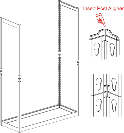 Whalen Post Insert Corner Connector, Feet, and Caps...