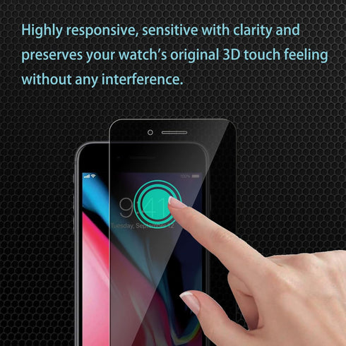 2 Pack Privacy Screen Protector for iPhone 8 Plus/iPhone 7 Plus/iPhone 6S Plus, Tempered Glass Film, 9H Hardness, Anti-Scratch, Premium HD Clarity...