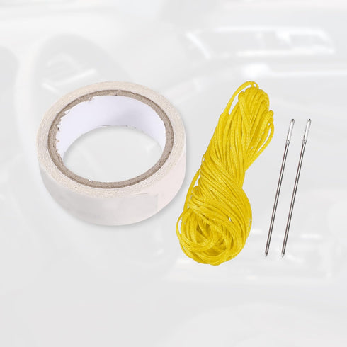 uxcell Yellow Black Fit 14.6-15.2 Inch 37-38.5cm Dia Car Hand Sewn Yellow Stitches Steering Wheel Cover Universal Stitch on Wrap Comfortable Faux ...