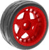 ShareGoo RC OD 2.55" Nylon 12mm Hex Wheels & Rubber Tires Set Compatible with Traxxas Tamiya Sakura HSP Redcat 1/10 RC On-Road Touring Drift Car (...