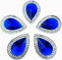 18x25mm 50pcs Loose Beads Drop Shape Rhinestones with Silver Edge Gems Stones and Crystals Wedding Decoration Sew-On for Stick-On Dance Costumes S...