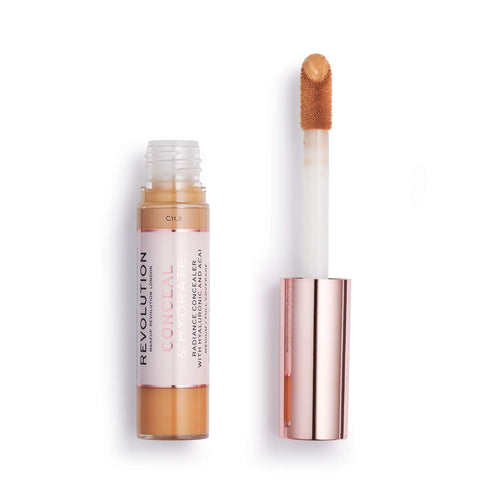 Makeup Revolution Conceal and Hydrate Concealer, Full Coverage & Matte Finish, C11.2 for Deep Medium Skin Tones, Vegan & Cruelty-Free, 0.7 Fl Oz...