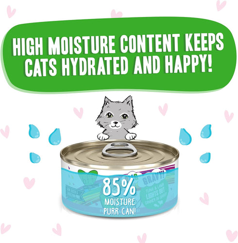 B.F.F. OMG - Best Feline Friend Oh My Gravy!, Tuna & Lamb Lights Out with Tuna & Lamb, 5.5oz Can (Pack of 8)...