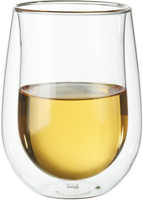 ZWILLING J.A. Henckels Double-Wall Stemless White Wine Glass Set, 10 fl. oz, 2-pc...