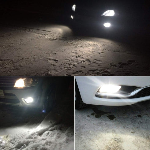 PHINLION 2504 PSX24W LED Fog Light Bulbs, 3800 Lumens Super Bright CSP 12276 Front DRL Daytime Running Lights for Car Truck, 6000K Xenon White...