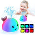 Baby Bath Toys, Whale Bath Toy Sprinkler for Kids Ages 0-2 1-3, Light Up Bathtub Fountain Water Table Pool Toys for Toddlers Infants 6-12 12-18 Mo...