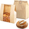 10 Pack Large Paper Bread Bags for Homemade Sourdough Loaves Bread Bags with Window for Homemade Bread Gift Giving, Sourdough Bread Packaging Stor...
