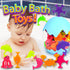 Suction Bath Toys for Kids, 18 Pcs Silicone Ocean Animal Suction Cup Toys with Eggshell & Bag, No Hole Mold Free Bath Toy, Sensory Window Building...