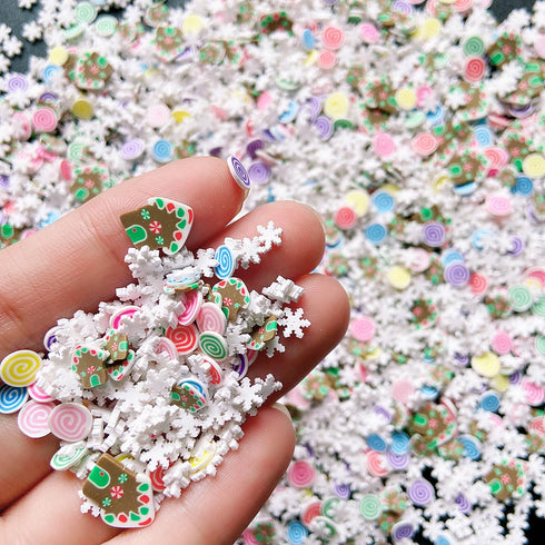 EHOPE Fake Sprinkles Fake Christmas Sprinkles Fake Candy Sprinkles Polymer Clay Sprinkles Polymer Sprinkles Christmas Polymer Clay Slices for Nail...