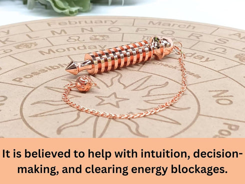 9 Isis Copper Metal Dowsing Pendulum – Energy Healing Tool for Reiki, Divination, Chakra Balancing & Spiritual Practices – Precision Radiesthesia ...