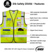 Reflective Vest Mesh, High Visibility Vest with Pockets and Zipper, Construction Work Vest ANSI Class 2,Yellow Mesh S...