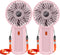 2 Pack Portable Handheld Fan, Mini Hand Held Fan, 6-15H Cooling Small Personal Fan, 180° Foldable Mini Desk Fan with 4 Quiet Speed, Neck Fan w/Lan...