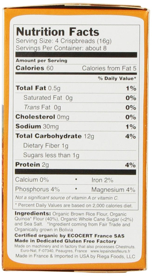 Le Pain des Fleurs Crispbread, Quinoa, 5.3 Ounce...
