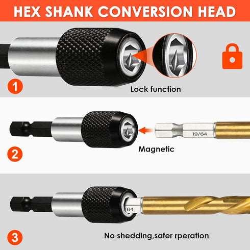 THINKWORK Easy Out Screw Extractor Set, Broken Bolt Extractor Kit, Easy Out Bolt Extractor Set & Left Hand Drill Bit Set for Removing Stripped Scr...