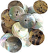 Natural Mother_of_Pearl Shell Buttons - Nacar - AKOYA - 2 Holes Round Sewing Buttons - Iridisdent Color - Produced and Shipped from Spain (25 mm)...