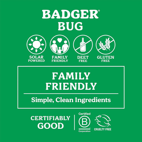 Badger Bug Spray, Family Friendly All Natural Mosquito Repellent w/Organic Essential Oils, Great Smelling Citronella Spray, Effective for 3 Hours,...