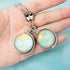 Honbay 3PCS Rotated Globe Keychains Double-Sided Glass Earth Keyrings Keyholder Creative Bag Hanging Ornament for Keys Backpack Purse or Car Decor...