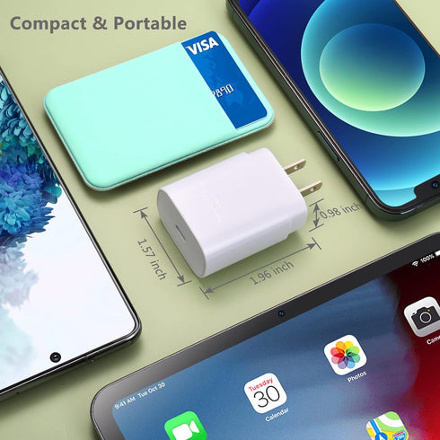 USB C Charger Block, Costyle 3 Pack 25W Super Fast Charger Type C Charging Block Compatible iPhone 15/14/13/12 Mini/11 Pro Max/XS/XR/SE/iPad Pro, ...