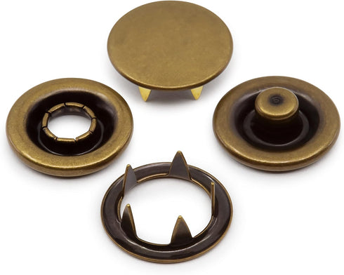 Dritz Long Prong 5/8in Antique Brass Includes Snaps & Tools Fasteners, 5/8", 36 Sets...