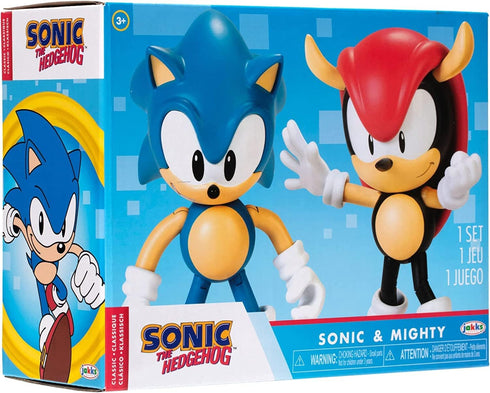 Sonic the Hedgehog 4" Action Figure 2 Pack Classic Sonic & Classic Mighty...