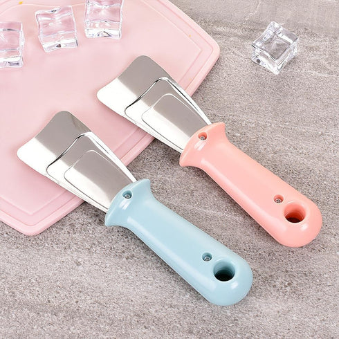 3 PACK Refrigerator Ice Shovel Freezer Kitchen Cleaning Spatula Stainless Steel ice Shovel Ice Remover Scoop Freezer Cleaning Shovel Ice Removal A...