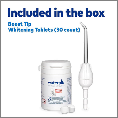 Waterpik Boost Water Flosser Tip with 30 Fresh Mint Whitening Tablets, Whiten Teeth and Remove Stains Gently...
