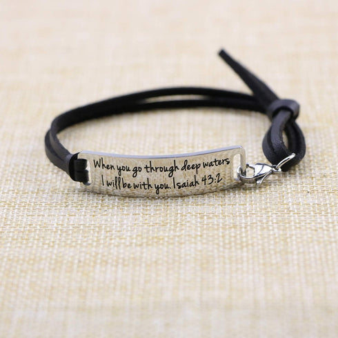 Yiyang Religious Bracelets for Women Inspirational Christian Gifts for Her Christmas Personalized Scripture Birthday Leather Strap Bangle...
