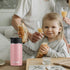 koodee 12 oz Stainless Steel Water Bottle, Double Wall Vacuum Insulated Wide Mouth Flask with Wide Handle Straw Lid (Light Pink)...