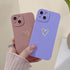 Compatible with iPhone 13 Mini Case for Women, Bronzing Luxury Heart Phone Case Cute Side Small Pattern Soft TPU Shockproof Full Camera Lens Prote...