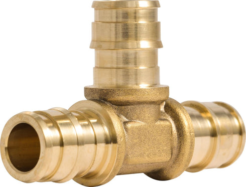 SharkBite 1/2 Inch Expansion Tee for PEX-A Pipe, Brass Plumbing Fittings for PEX-A Tubing, UAB362LFA...