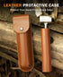 Bushcraft Hand Auger Wrench, Heavy-Duty Scotch Eye Wood Auger, Hand Auger Wood Drill, Manual Hole Maker Multitool with Leather Case for Camping, O...