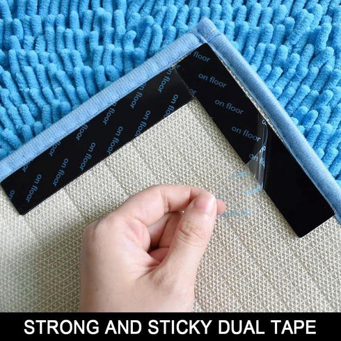 16 pcs Rug Pads Grippers, Non Slip Grippers for Hardwood Floors Hold Rugs in Place, Easy to Install and Reusable Carpet Tape, Rugs Tape for Area R...