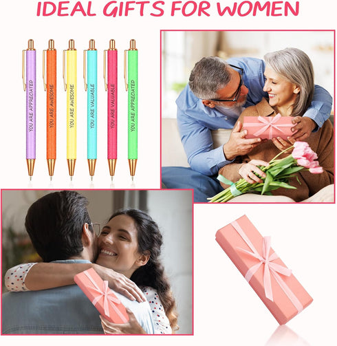 Thank You Gifts for Women, Teacher Appreciation Gifts, Cool Fancy Pens for Women, Employee or Coworker, Nurse Pens, Journaling Pens, Cute Pen Set ...