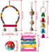 BWOGUE Bird Swing Toys with Bells Pet Parrot Cage Hammock Hanging Toy Perch for Budgie Love Birds Conures Small Parakeet Finches Cockatiels (5 Pac...